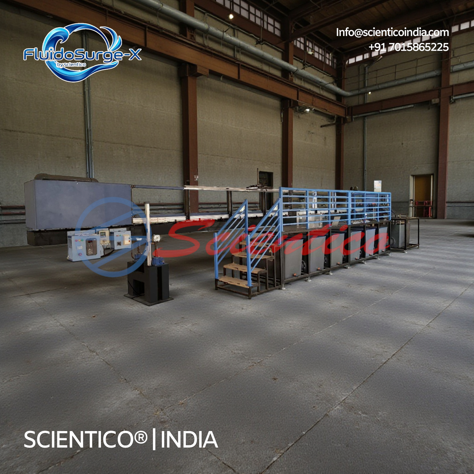 Multi-Purpose Teaching Flume (Length 10 m) | FluidoSurge-X 248