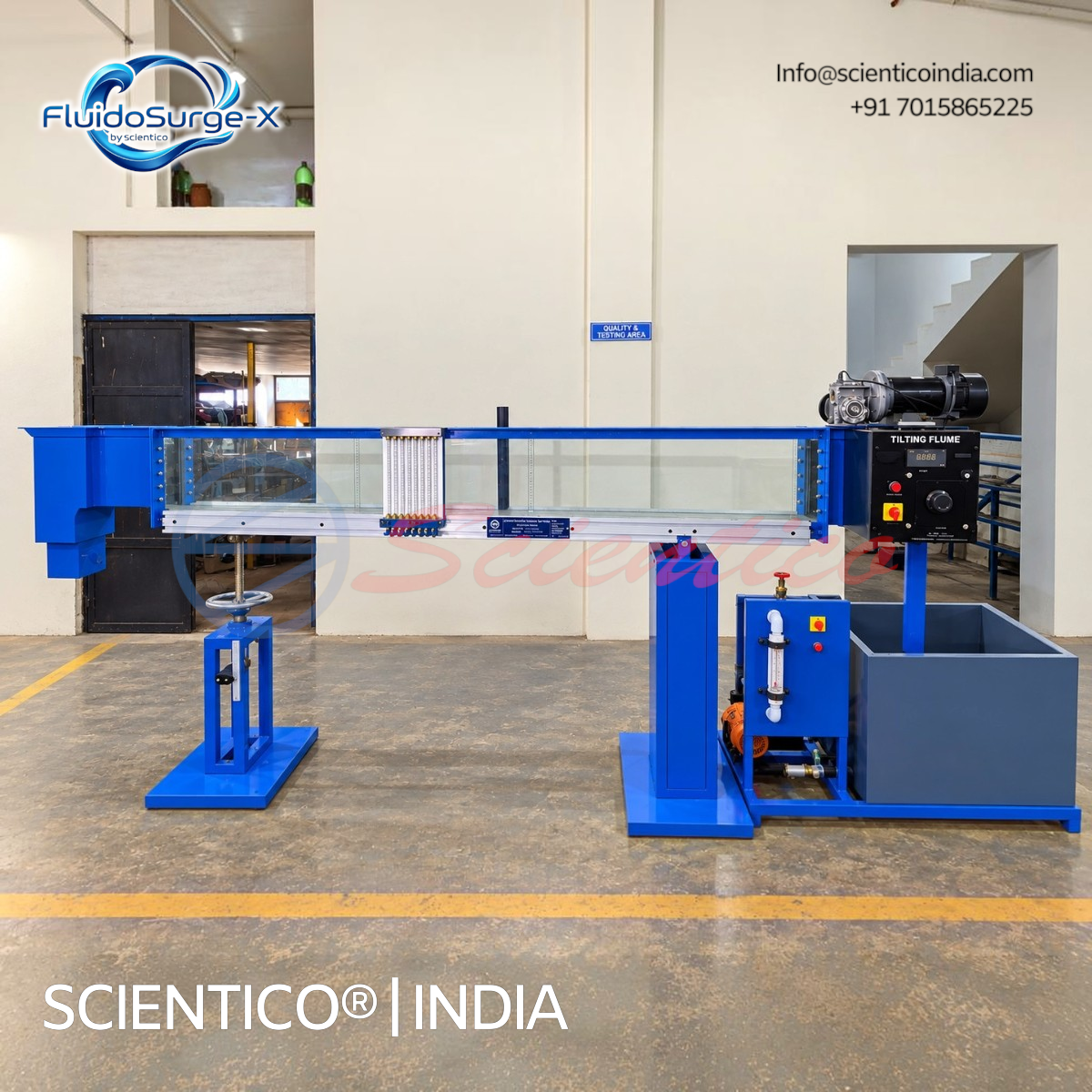 Multi-Purpose Teaching Flume (Length 2.5 m) | FluidoSurge-X 236