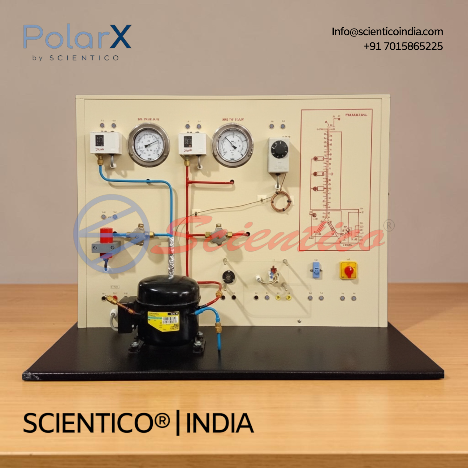 Hermetic Compressor Fault Simulator Trainer | PolarX - 548