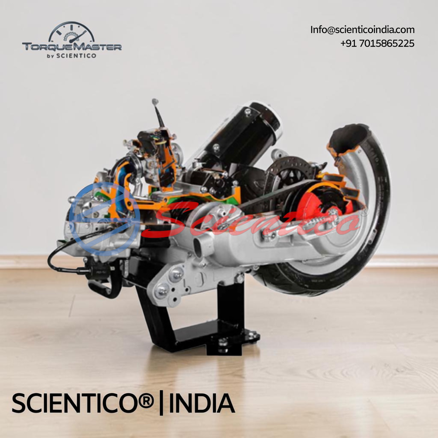 Cut Section Model of Four Stroke Petrol Engine | Torquemaster-34