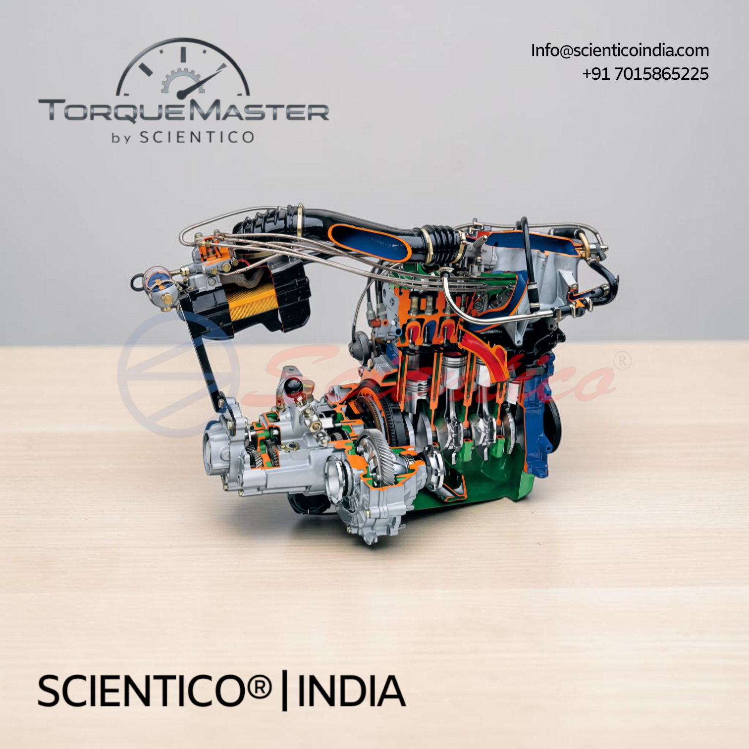 Working Model Of MPFI Petrol Engine | Torquemaster-17