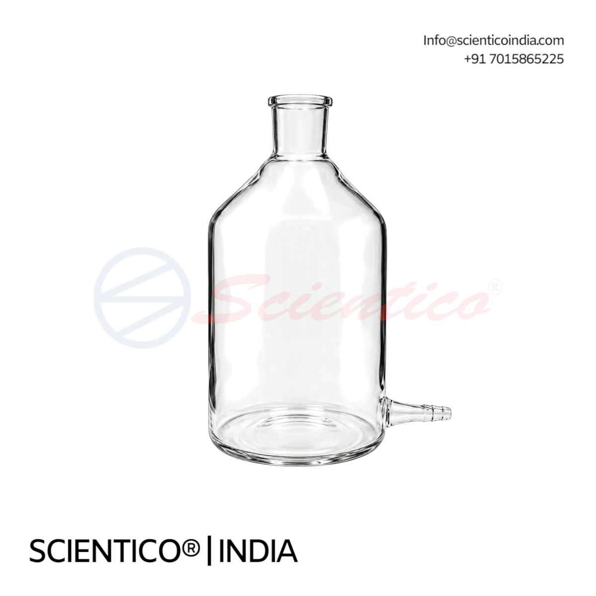 Laboratory aspirator bottle with tubing outlet