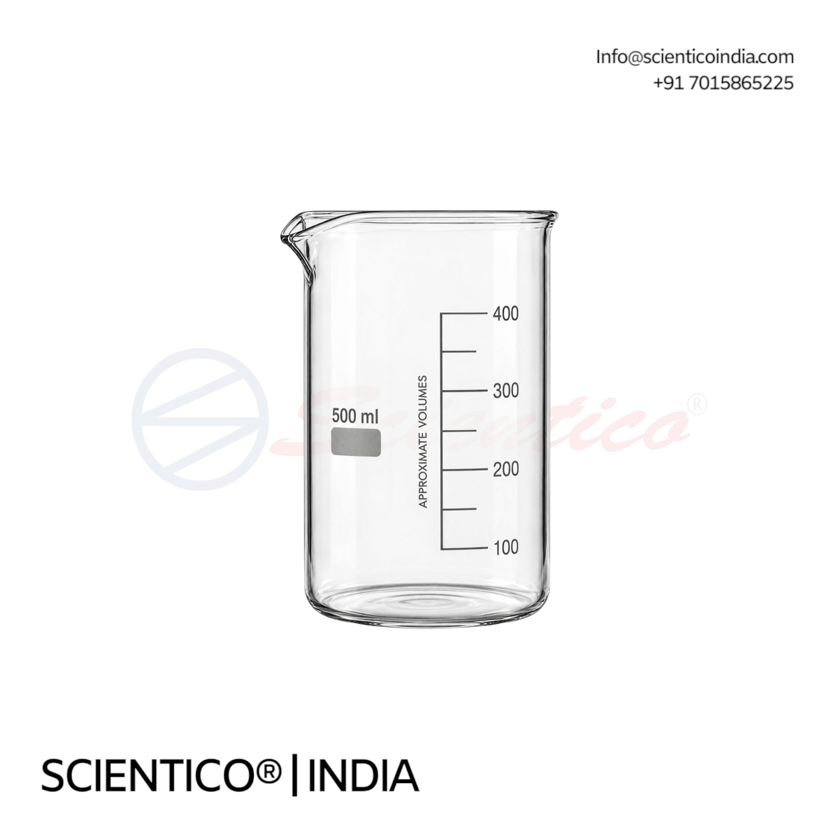 Borosilicate tall beaker with spout